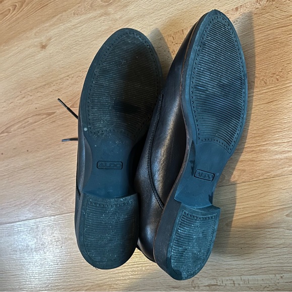 Aldo black leather Oxford shoes - Picture 4 of 9